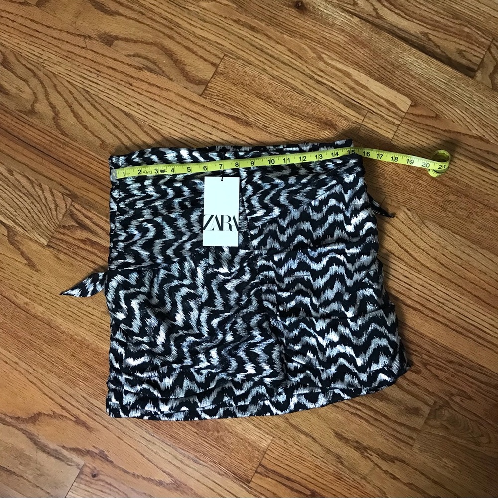 Zara Black/Silver Top/Skirt Set NWT - Picture 6 of 9